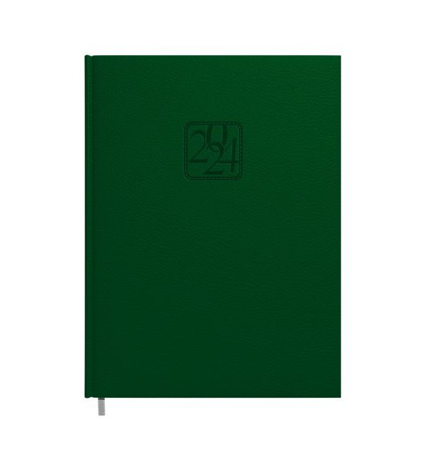 Darbo kalendorius Timer Futura, PU A4, tamsiai žalios spalvos