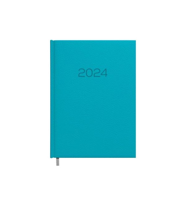 Darbo kalendorius Timer Daytime Prestige 2024 m A5 minkštas PU viršelis turkio spalvos