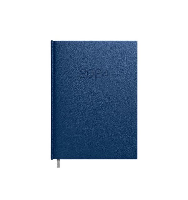 Darbo kalendorius Timer Daytime Prestige 2024 m A5 minkštas PU viršelis tramsiai mėlynos spalvos
